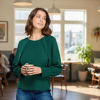 Long Sleeve Top With Back Neck Tie