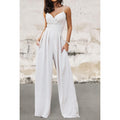 Spaghetti Strap High Waist Wide Leg Jumpsuit