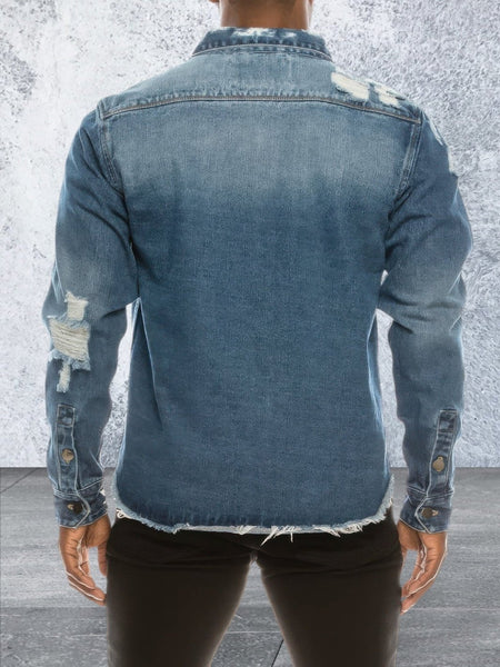 Mens Long Sleeve Denim Over Shirt