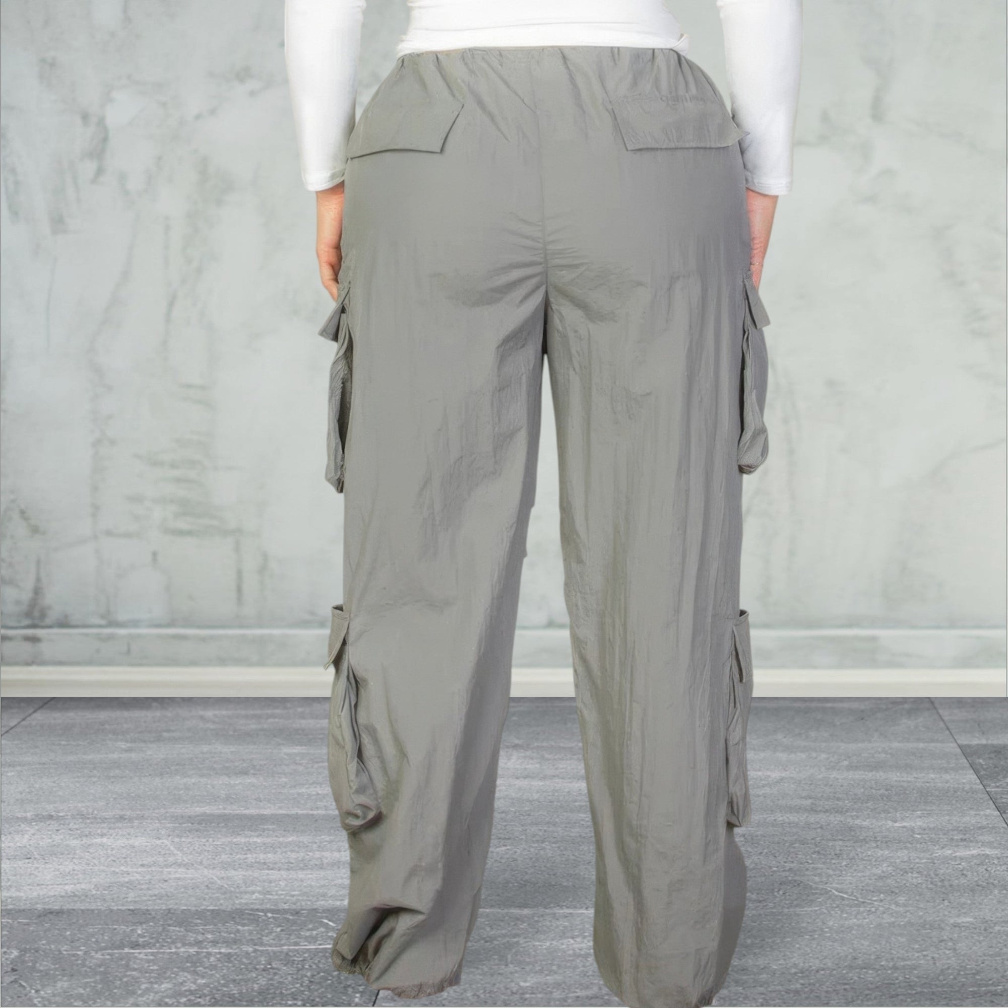 Plus Size Drawstring Ruched  Pants
