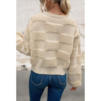  Crew Neck Loose Long Sleeve Sweater