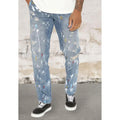Men's baggy paint splash jeans