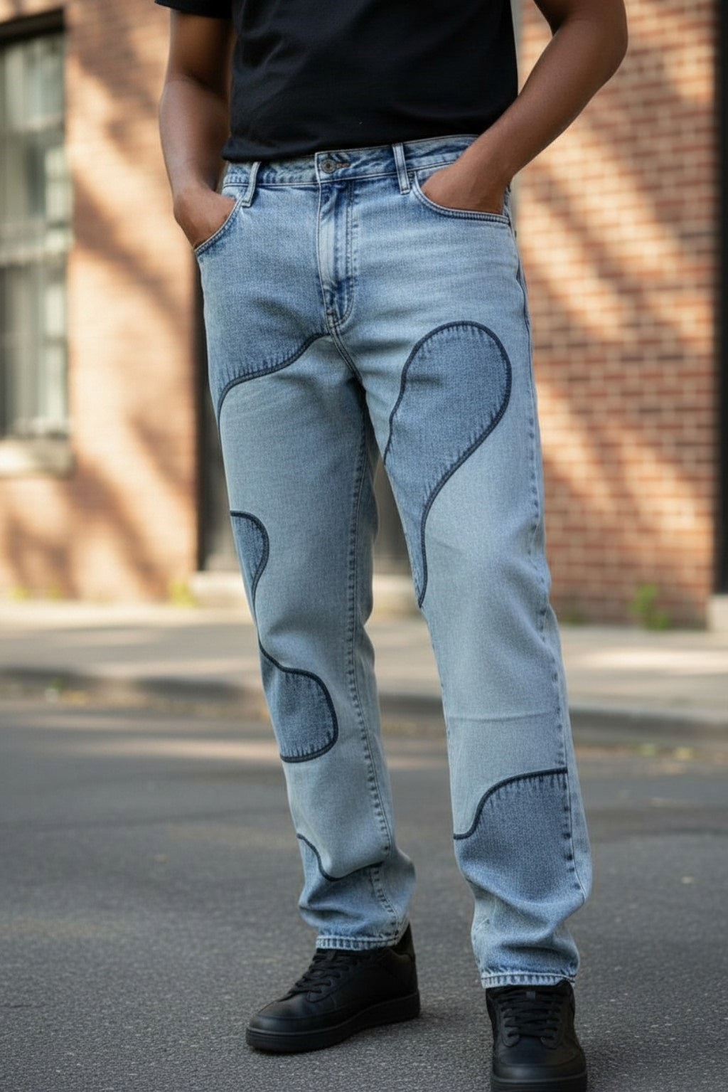 Men Straight Light Blue Jeans