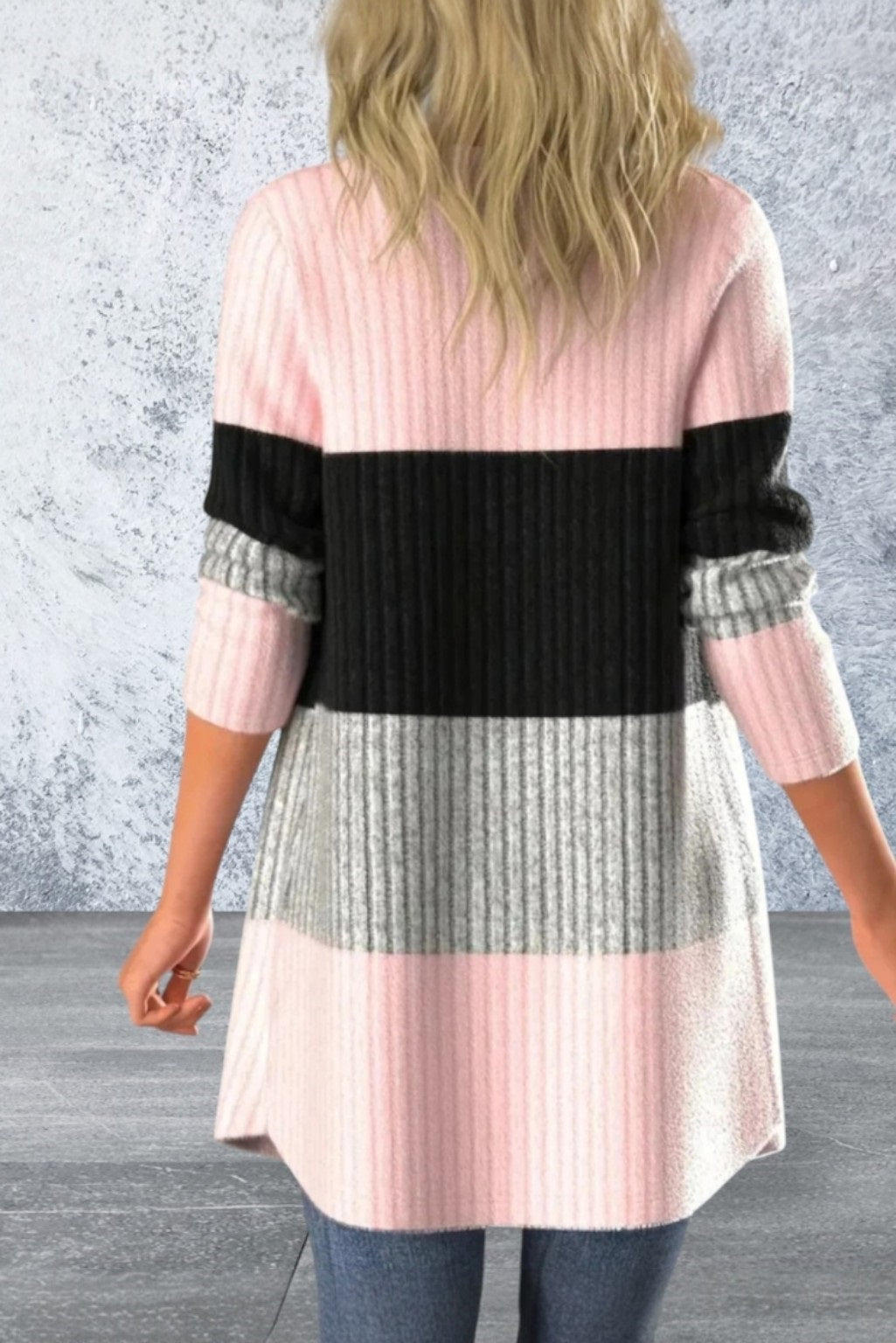 Open Front Long Sleeve Cardigan
