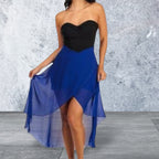 Strapless high low juniors chiffon dress