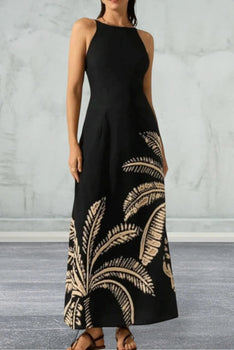 Sleeveless Printed Maxi Dress