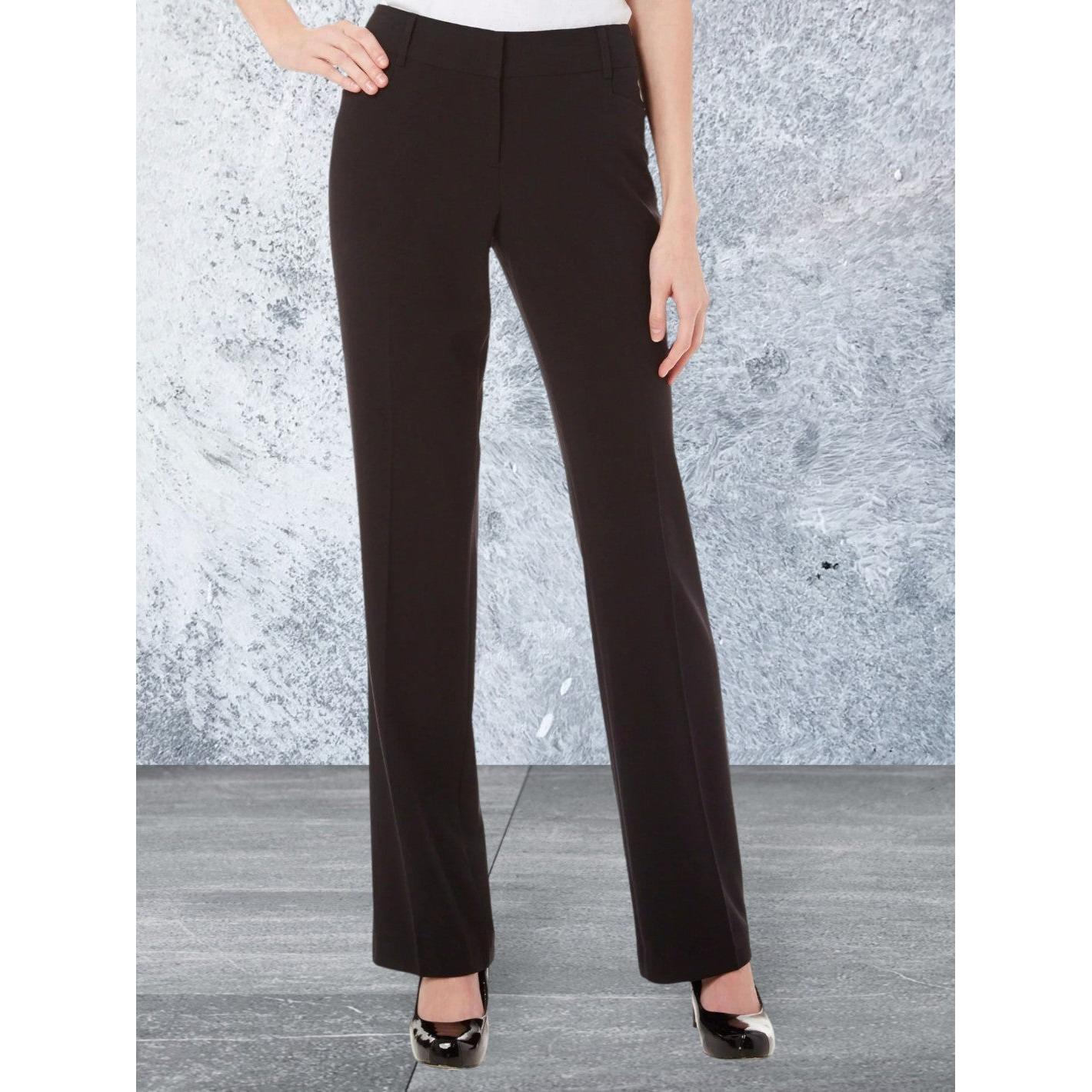 Juniors Solid Straight Leg Black Pants