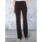 Juniors Solid Straight Leg Black Pants