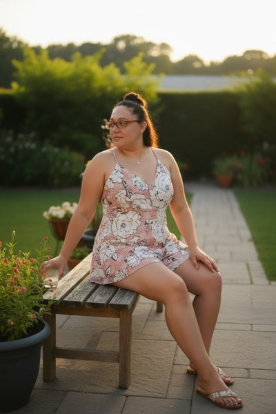 Plus Size Juniors Layered Floral Romper