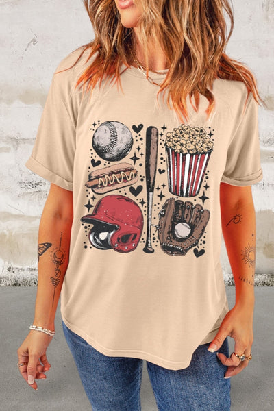 Short Sleeve Retro Baseball Game Day Top