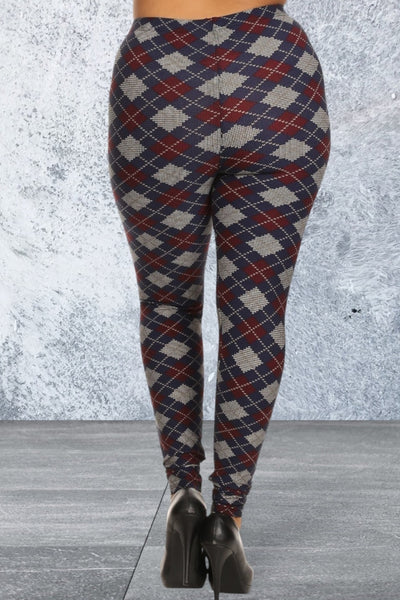 Plus Size Multi Color Knit Legging