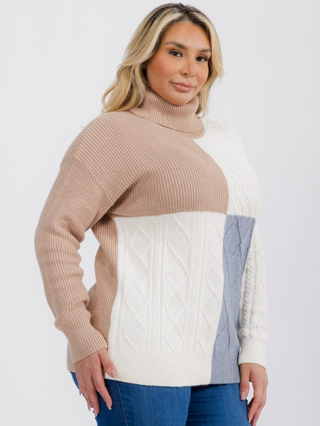 Women's Pullover Long Sleeve Turtle Neck Sweater