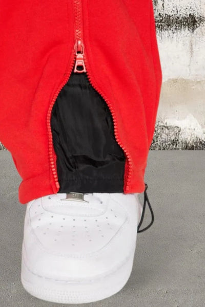 Men's Elastic Waist Zippers Sweatpant