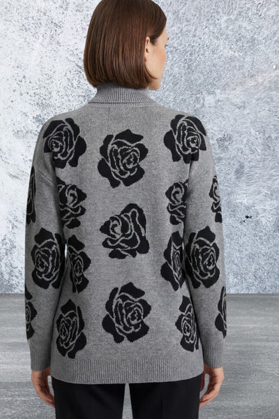 Long Sleeve Mock Neck Ninety Floral Sweater