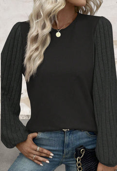 Black Long Sleeve Stretchy Sweater