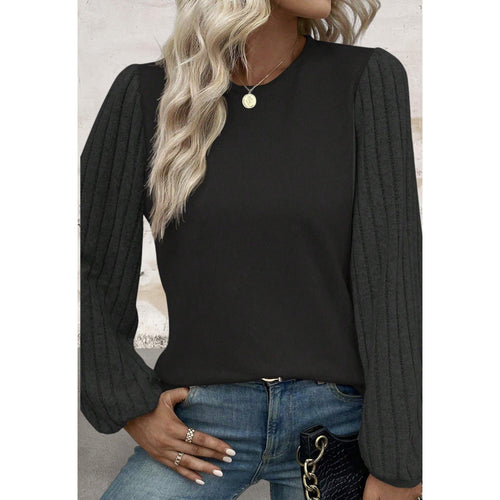 Black Long Sleeve Stretchy Sweater