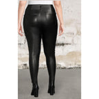 Plus size faux leather juniors skinny fit pants