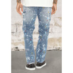 Men's baggy paint splash jeans