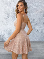 Sequin Spaghetti Strap Dress