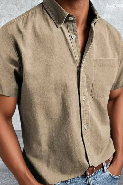 Men's Short Sleeve Button Down Summer Shirts