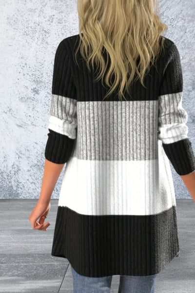 Open Front Long Sleeve Cardigan