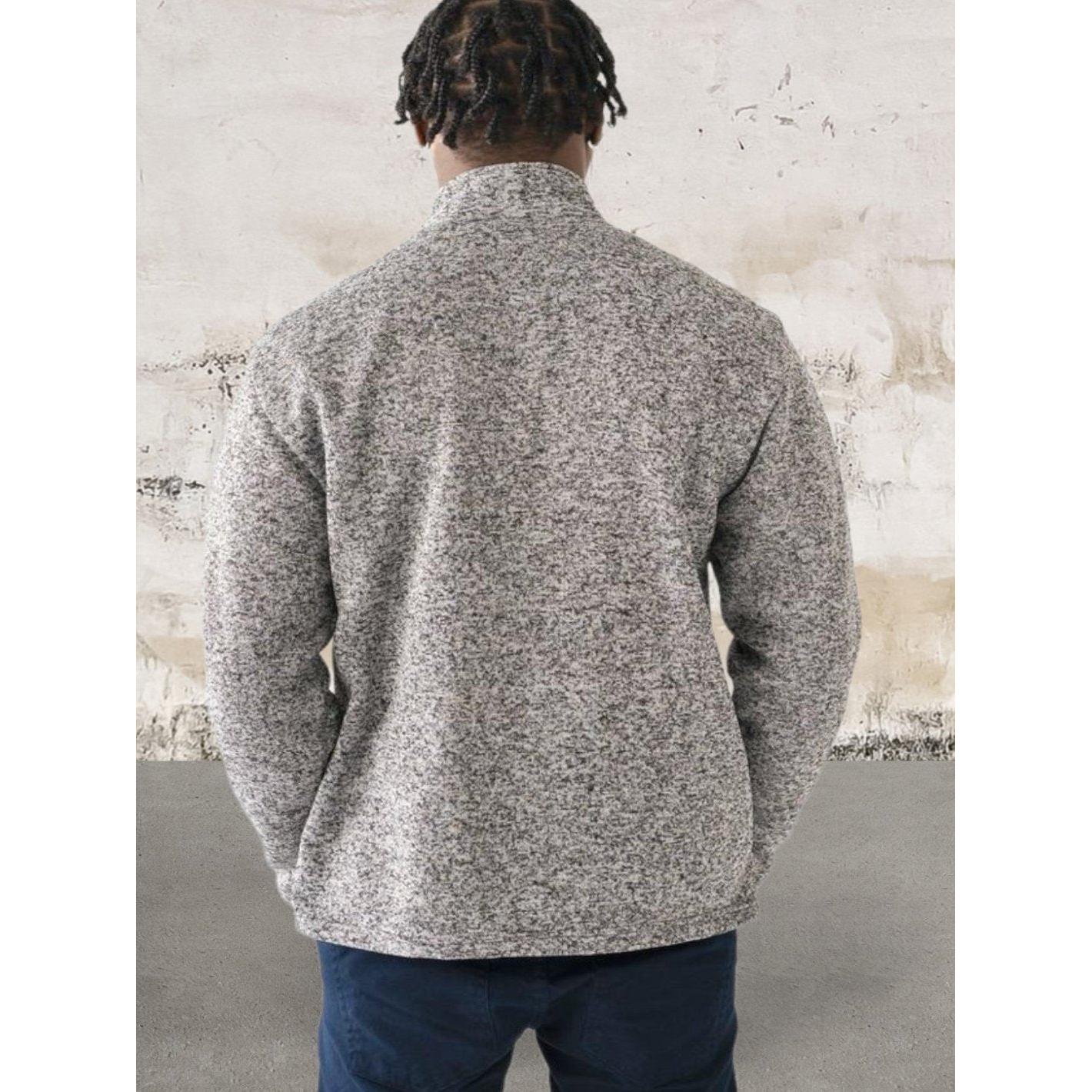 Men long sleeve 1/4 zip front sweater
