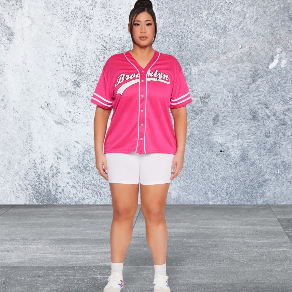 Women's Plus Size Short Sleeve Jersey