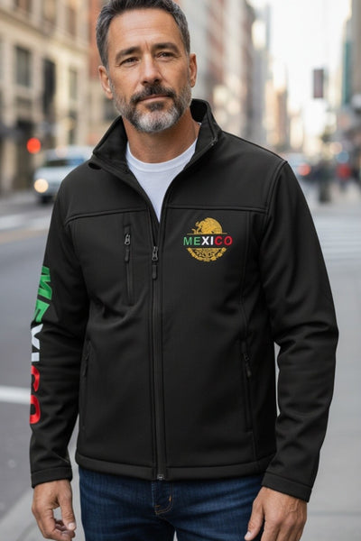 Mexico Embroidered Soft Shell Jacket