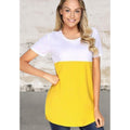 Short sleeve color block tunic top
