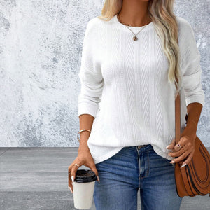 Long Sleeve Round Neck Knit Top