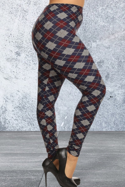 Plus Size Multi Color Knit Legging