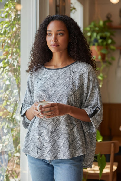 Round Neck High-Low blouse