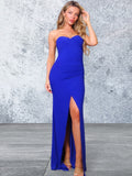 Strapless Sweetheart Neckline Maxi Dress