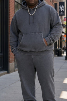 Men's Pullover Charcoal Washed Hoodie