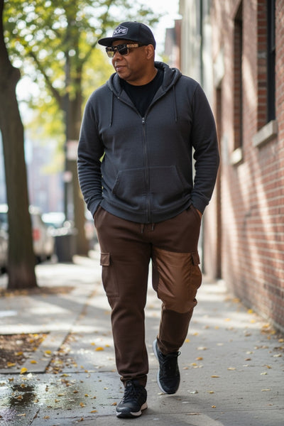 Men's 6 Pockets Elastic waist Cargo Sweatpants