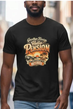 Men's Short Sleeve Good By Tension Hello Pension Graphic T-Shirt
