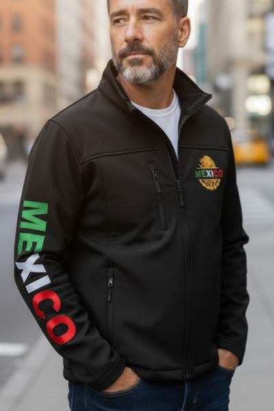 Mexico Embroidered Soft Shell Jacket