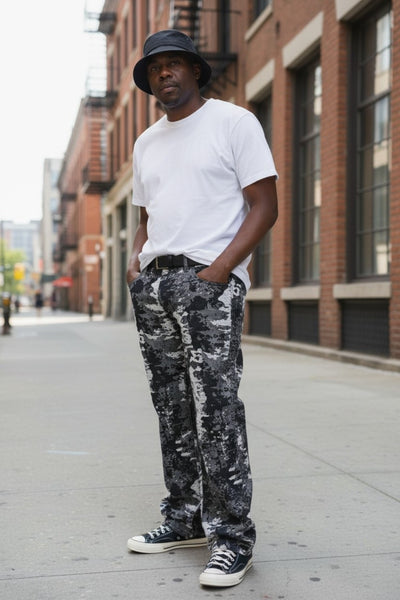 Men Black Straight Leg Jeans
