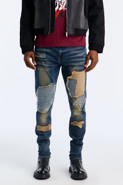 Men's Skinny denim Patch Jean