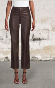 Women's Faux Leather Straight Pant