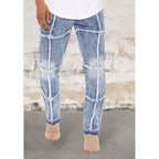 Mens straight leg baggy fit denim jeans