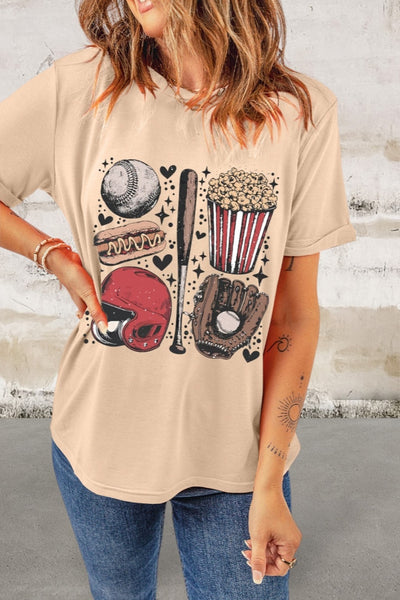 Short Sleeve Retro Baseball Game Day Top