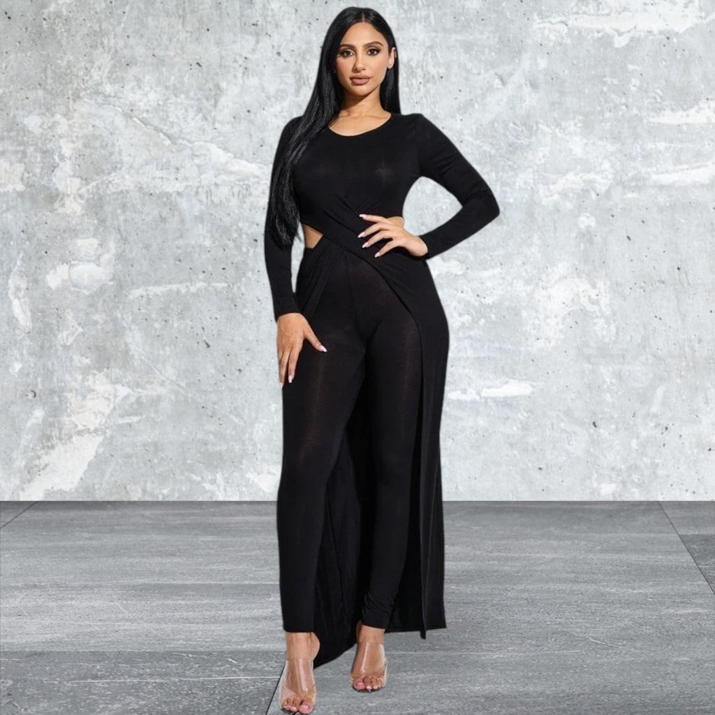 Long Sleeve Long Top And Leggings 2 Piece Set
