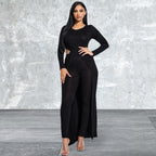Long Sleeve Long Top And Leggings 2 Piece Set