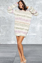 Longsleeve Print Sweater Dress