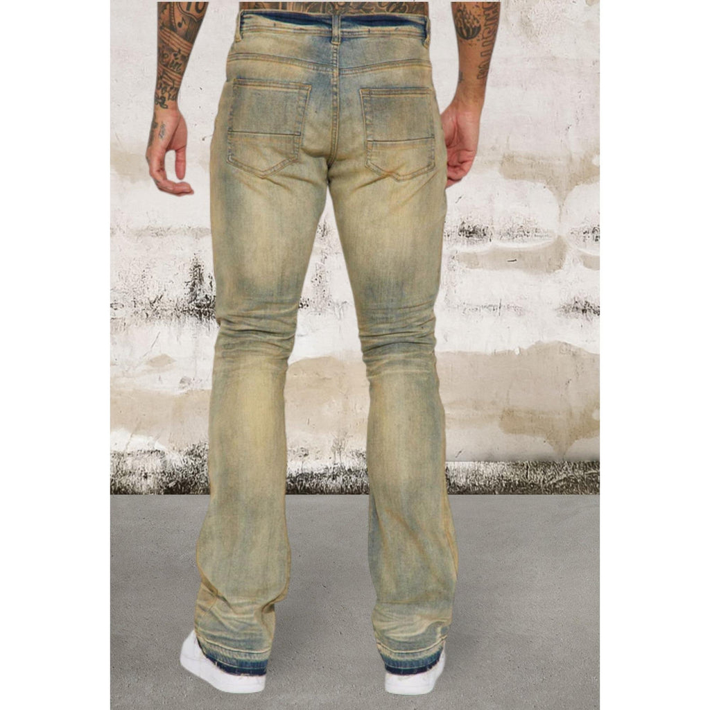 Men's Stacked Skinny Flared Fit Jeans