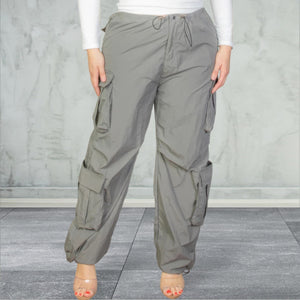 Plus Size Drawstring Ruched  Pants