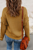 Plus Size Long Sleeve Knit High Neck Sweater
