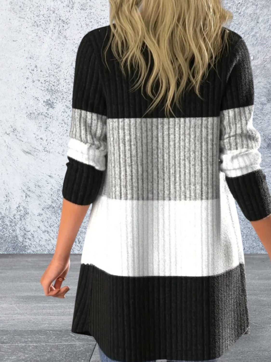 Open Front Long Sleeve Cardigan