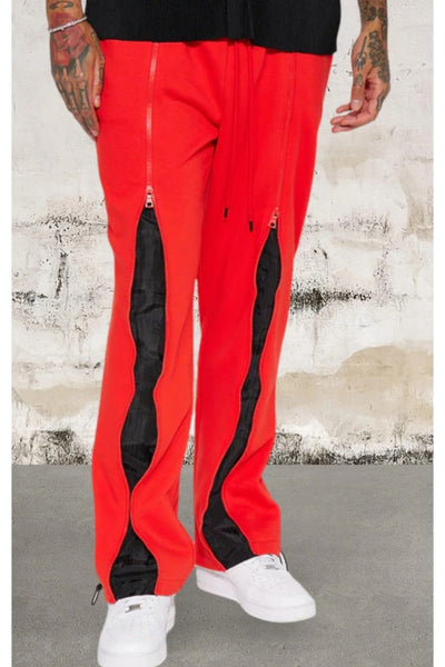 Men's Elastic Waist Zippers Sweatpant